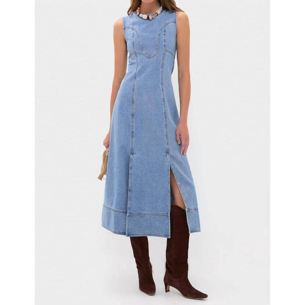 NEW HUNTER BELL sedona dress in vintage denim - Picture 3 of 7